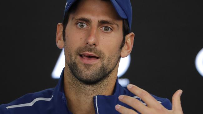 Novak Djokovic rocked the Australian Open before a ball had been hit. Pic: AP