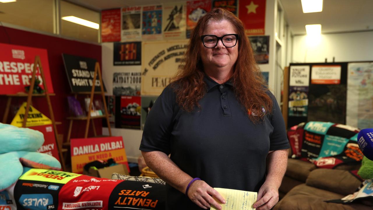 United Workers Union NT secretary Erina Early in the union office on Wood St, Darwin on December 31, 2024. Picture: Zizi Averill.