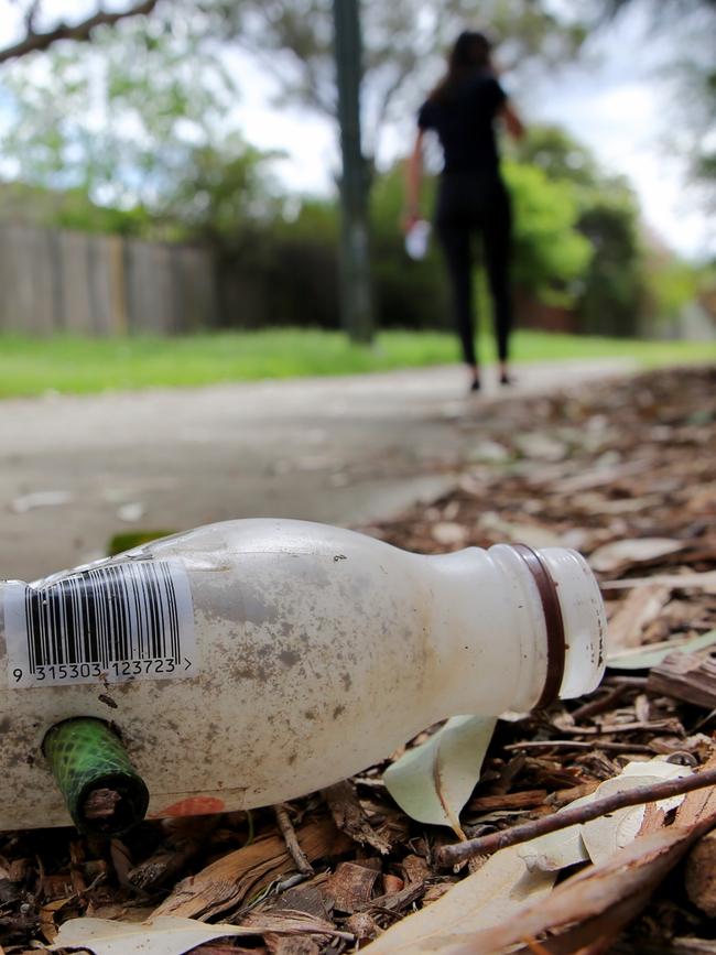 Drug utensils left in lane nearby.