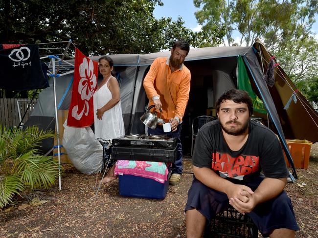 In 2021, Merisse and Justin van Os and their son Conway were forced to live in a caravan park because they couldn't find a place to live. Picture: Evan Morgan