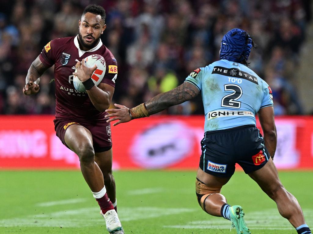 Hamiso Tabuai-Fidow has dominated State of Origin as a centre. Picture: Bradley Kanaris/Getty Images