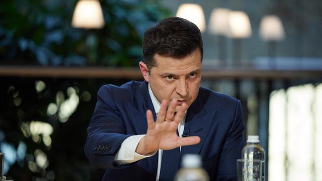 Volodymyr Zelensky says he has received information through Ukrainian security services that a coup would be undertaken as soon as Wednesday. Picture: AFP