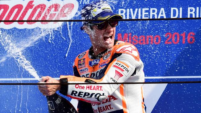 Dani Pedrosa won the 2016 MotoGP Grand Prix of San Marino at Misano.