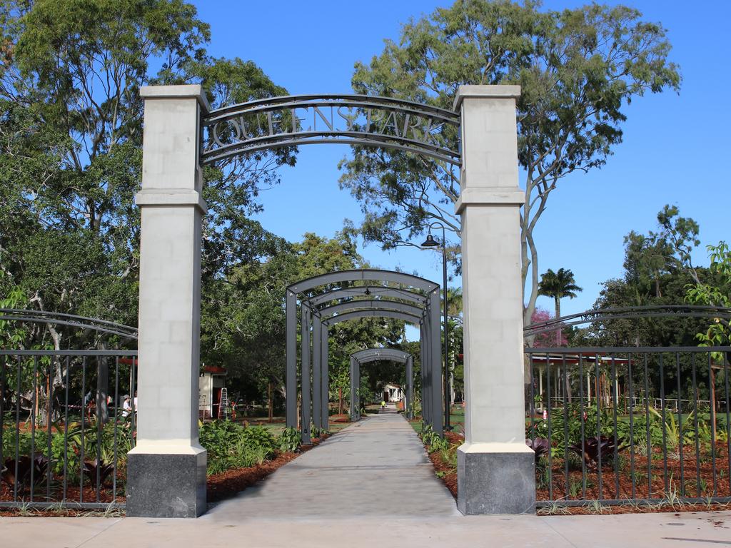 The upgraded front entrance at Queens Park along Goldsmith St, Mackay. Picture: Mackay Regional Council