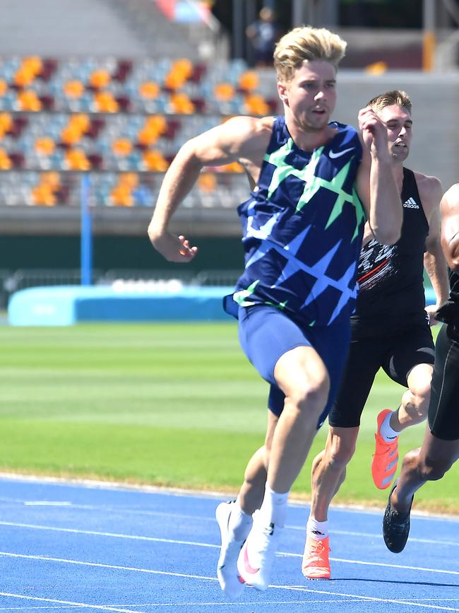 Ashley Moloney in the 100m. Picture, John Gass