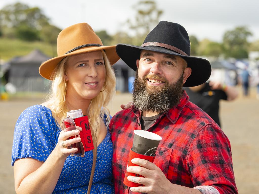 Whitney and Chris Telford at Meatstock at Toowoomba Showgrounds, Saturday, April 9, 2022. Picture: Kevin Farmer