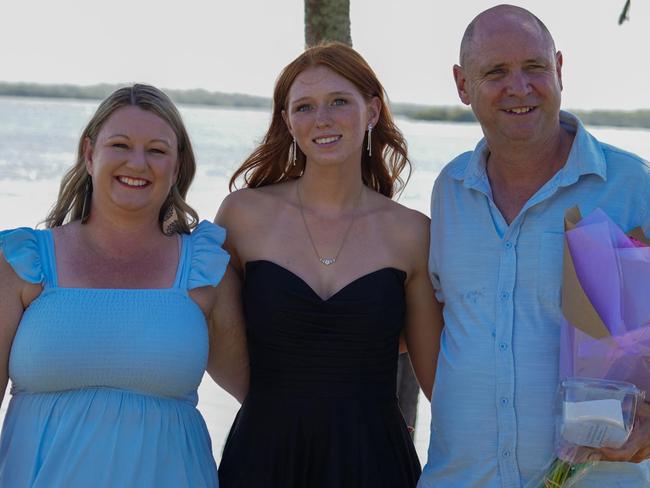 Charlize Zmuda was fatally mauled by a shark in waters off Bribie Island on Monday, February 3, School Formal pictures