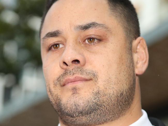 SYDNEY, AUSTRALIA - NewsWire Photos MARCH 22, 2021 - Former NRL superstar Jarryd Hayne who has been found guilty of counts of sexual assault, leaving the Downing Centre in Sydney.Picture: NCA NewsWire / Christian Gilles