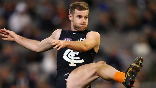 Carlton's Sam Docherty has ruptured his ACL. Picture: Michael Klein