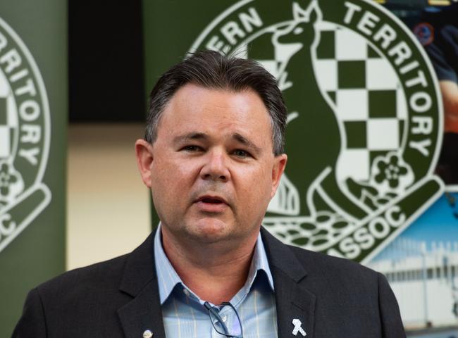 Northern Territory Police Association (NTPA) President Paul McCue has called for tougher penalties on people who assault police. Picture: Che Chorley