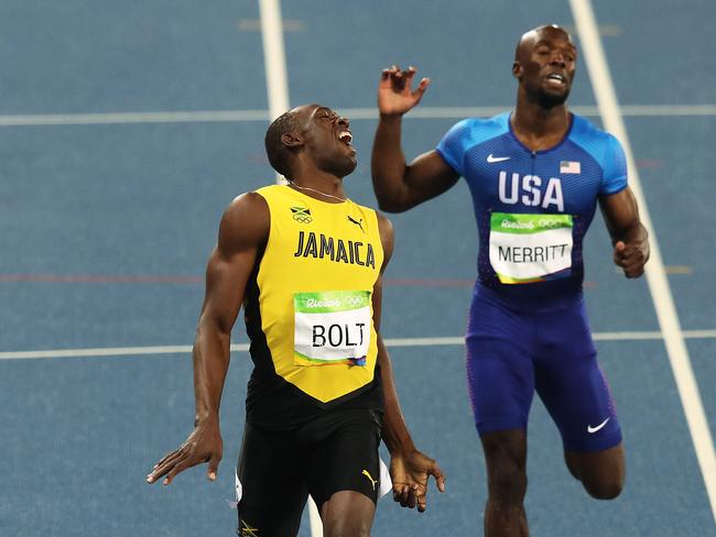 Usain Bolt of Jamaica wins the gold medal in the Men's 200m Final during day 13 of the Rio 2016 Olympic Games. Picture: Brett Costello
