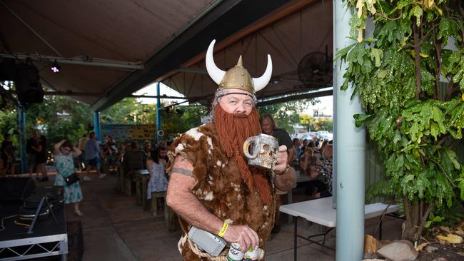 Liam Early at the 2023 Dinah Beach Yacht Club Viking Funeral. Picture: Pema Tamang Pakhrin