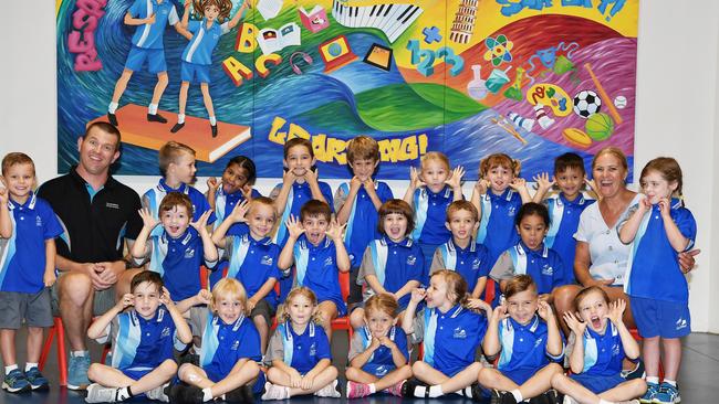 MY FIRST YEAR: Funny faces. Tewantin State School Preps. Picture: Patrick Woods.