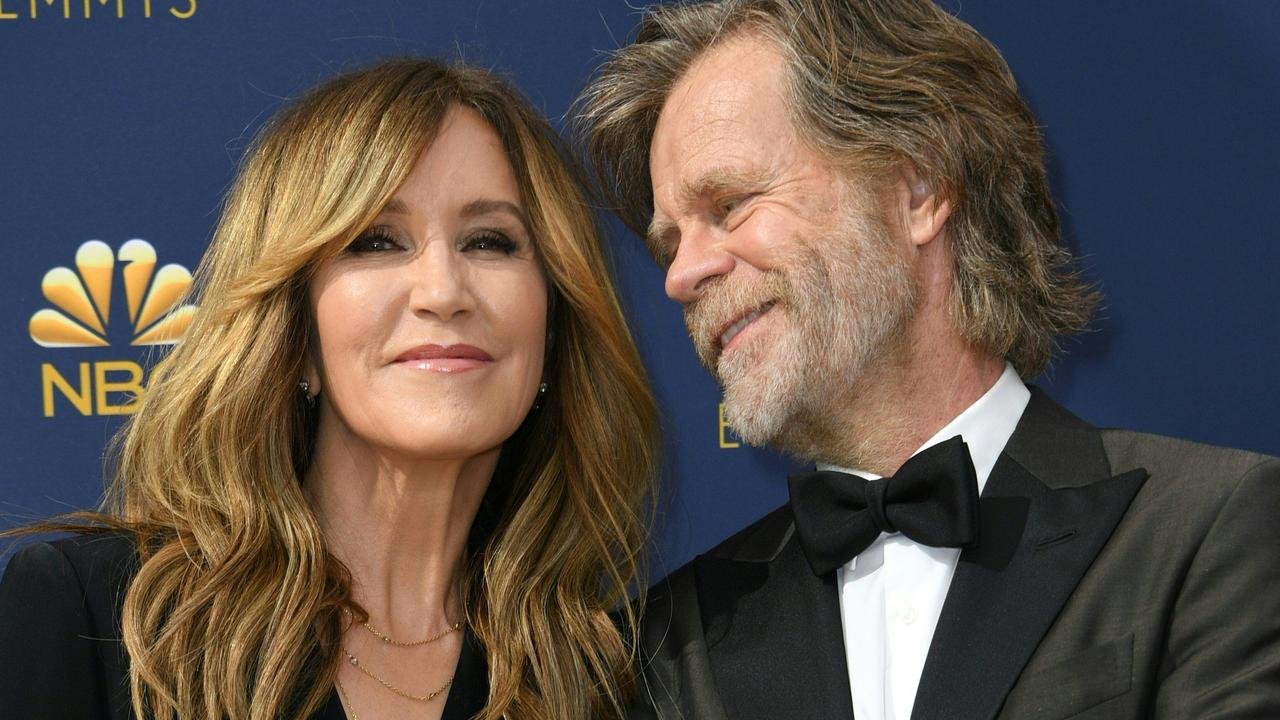 Huffman and husband William H. Macy. Picture: VALERIE MACON / AFP