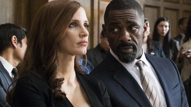 Chastain and Elba make good verbal sparring partners.