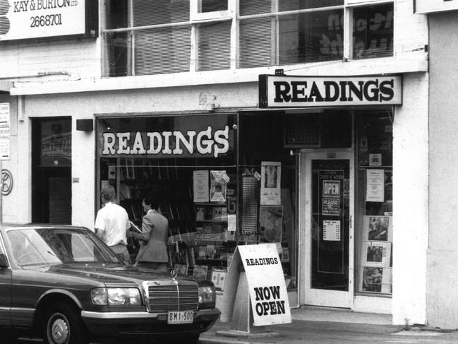 Readings book shop in Carlton in 1988.