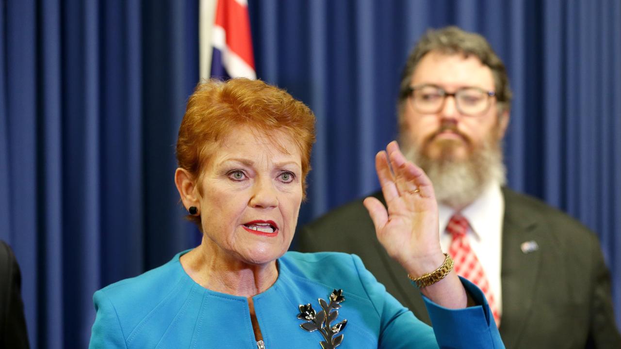 Pauline Hanson is on track to lose her Queensland Senate seat to the Greens. Picture: Steve Pohlner