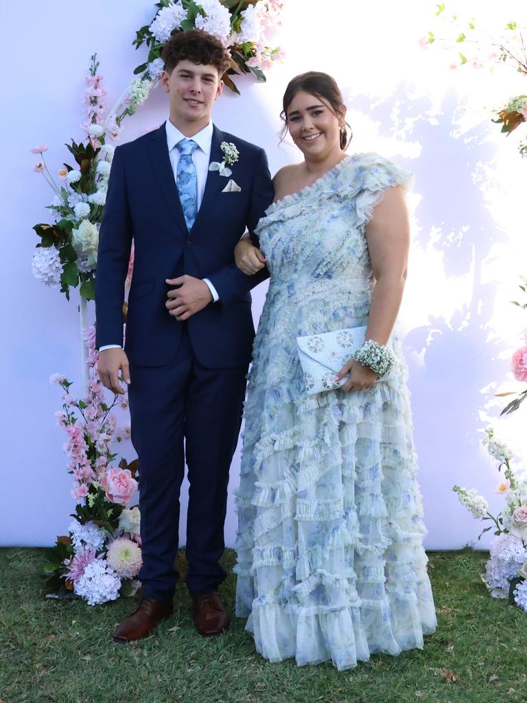 Bridget with formal partner at the 2024 St Ursula's College formal.