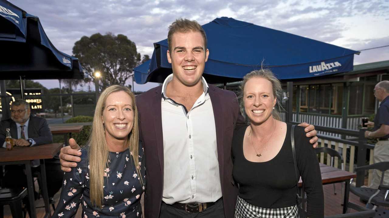 AUSTRALIAN STARS: Special guests (from left) Karen Robertson, Matthew Denny and Gemma Etheridge at the Darling Downs School Sport 40th anniversary dinner at Urban Grounds Cafe. All three represented the Darling Downs in school sport before going on to represent Australia at the Olympic level. Picture: Kevin Farmer