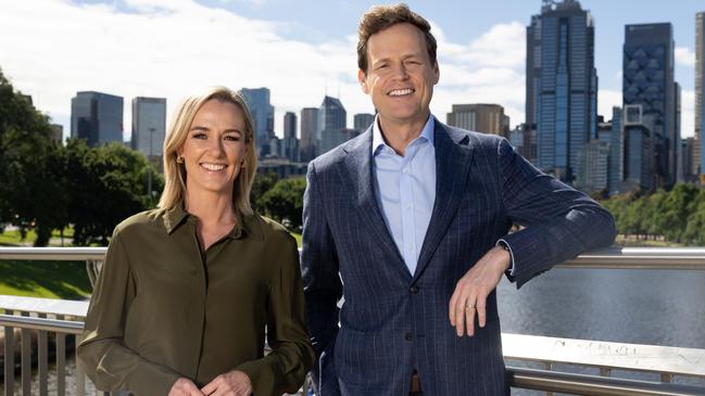 Alicia Loxley and Tom Steinfort in Melbourne. Picture: Channel 9.