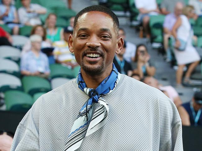 Australian Open Tennis 2018 - Day 5. Nick Kyrgios vs Jo-Wilfred Tsonga.  American actor Will Smith arrives on centre court for tonights tennis action    .Pic: Michael Klein