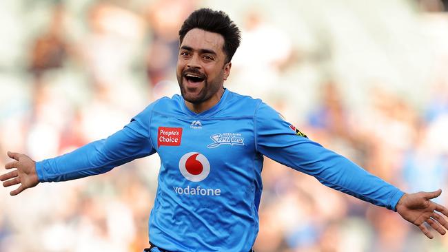 Rashid Khan farewelled Adelaide in style. Picture: Getty Images