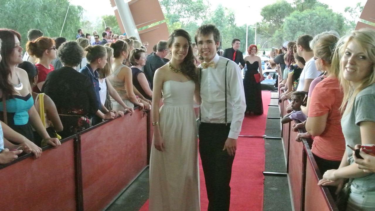 Haley Imms and Brandson Mcguire at the 2012 Our Lady of the Sacred Heart Catholic College formal at the Alice Springs Convention Centre. Picture: NT NEWS