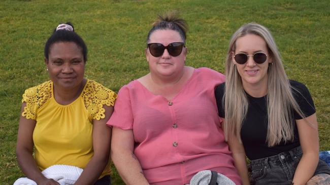 Paula Nero, Karen Bax and Karly Ryan at the Sunshine Coast Rugby League Finals 2022.