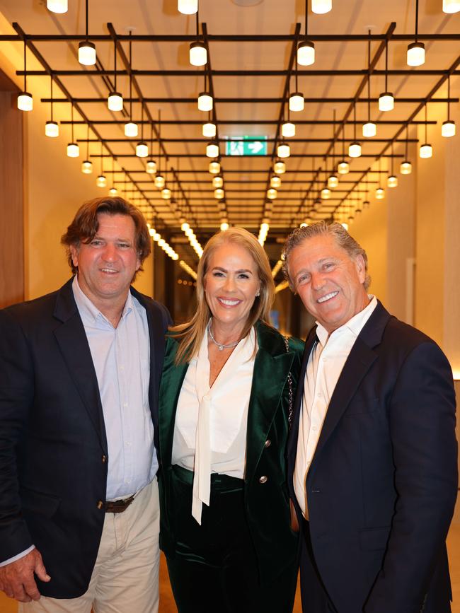 Des Hasler, Rebecca Frizelle and Brett Frizelle at the Gold Coast Titans NRLW 2025 Season Launch at Isoletto The Star Gold Coast. Picture, Portia Large.
