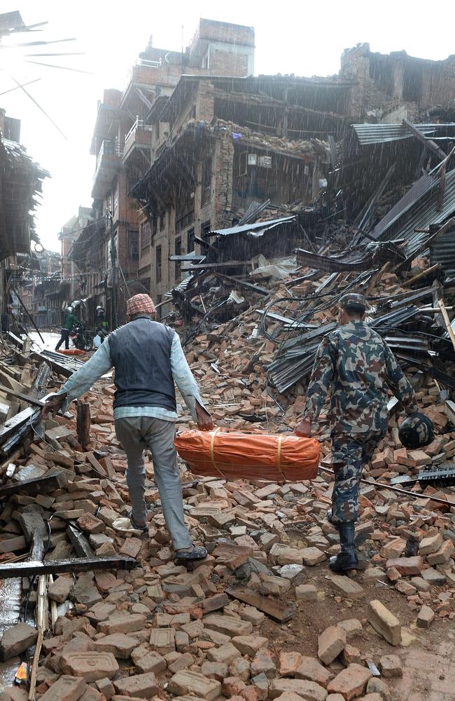 Growing fears ... hundreds of Australians are still unaccounted for following the earthquake in Nepal, which has killed more than 3,100 people. Picture: AFP Photo