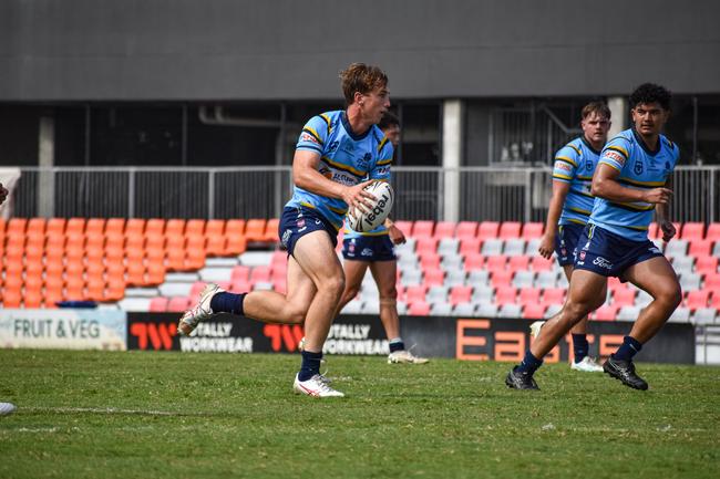 Norths forward Jasper Barry worked himself to a standstill.