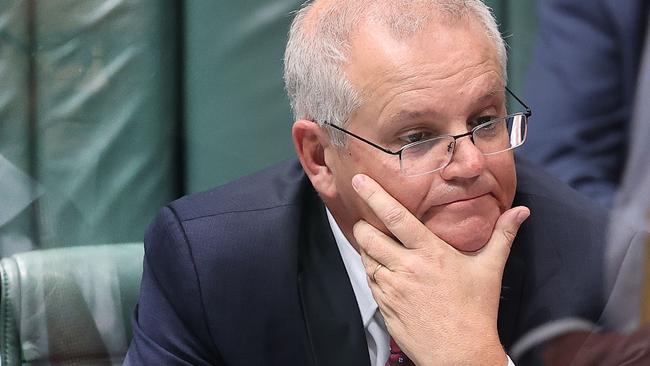 An unruly Question Time saw Scott Morrison grilled over his use of the phrase Shanghai Sam. Picture: NCA NewsWire / Gary Ramage