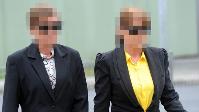 Raylene Colt (left) and mother Betty arrived at Moss Vale court for Betty’s trial for attempted kidnap of her children in care.