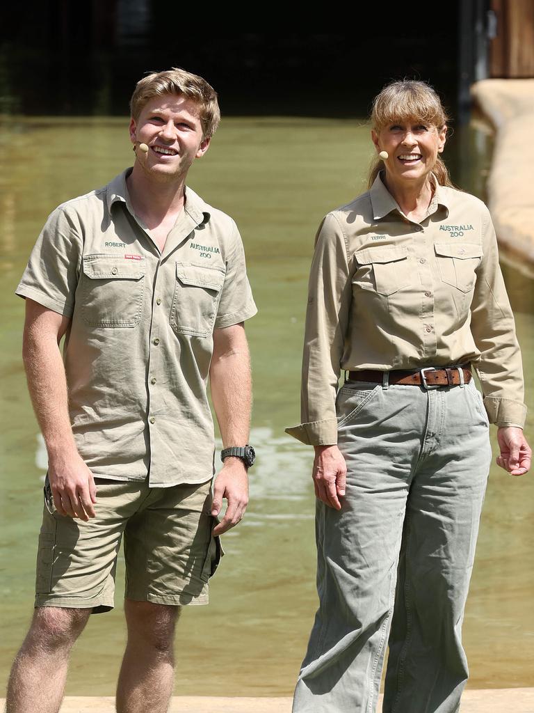 Robert has stood by his mum since his dad Steve Irwin died. Picture: Liam Kidston