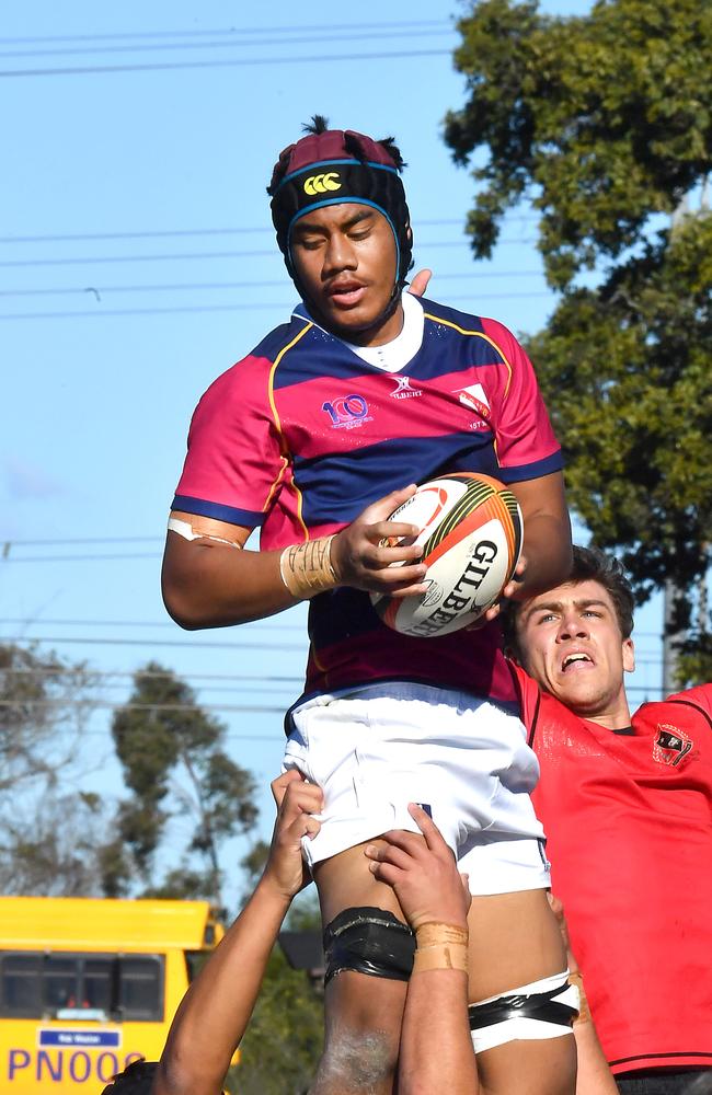 Brisbane State High School old boy player Stuart Tualima. Picture, John Gass