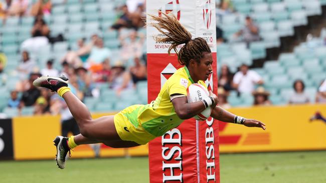 Australia's Sevens champion Ellia Green. Photo: Brett Costello