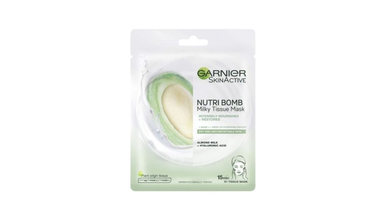 Garnier SkinActive Nutri Bomb Milky Tissue Mask Almond Milk. Picture: Amazon Australia.