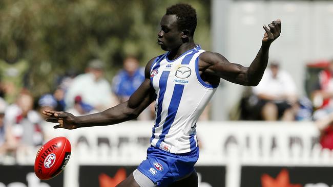 Majak Daw has struggled for game time at North Melbourne. Picture: Michael Klein