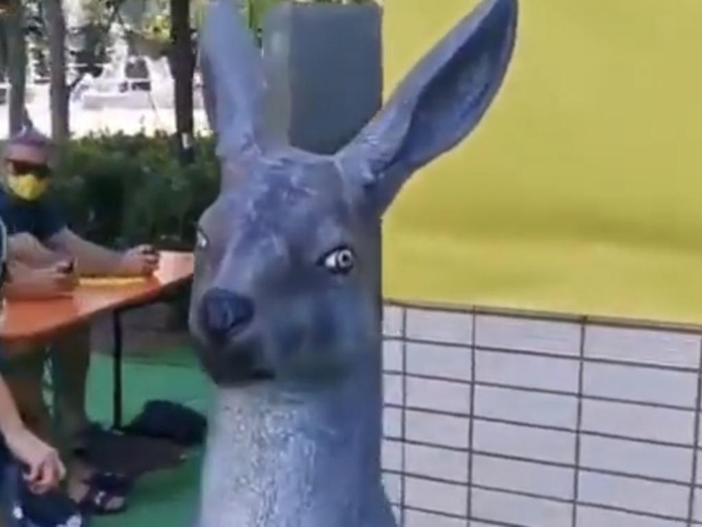 One of the Australian mascots at the Olympic Village in Tokyo. Picture: Cate Campbell/Instagram