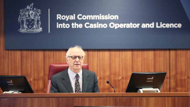 Royal commissioner Ray Finkelstein presiding over the inquiry. Picture: David Crosling