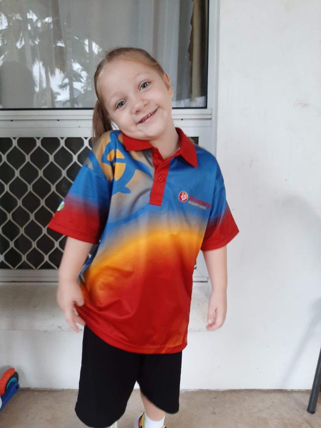 Mia Mansfield all ready for first day of preschool