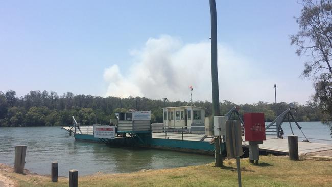 Smoke from Noosa North is visible at nearby Tewantin.