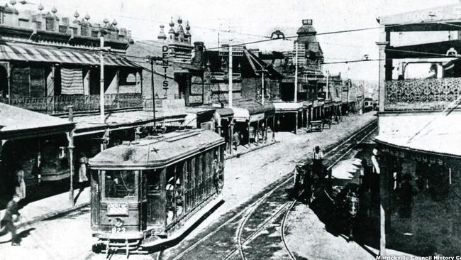 A different world.... a tram on Marrickville Road. Picture: Marrickville Council History Collection.