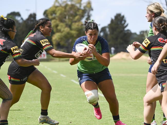 CANBERRA, AUSTRALIA, NewsWire Photos. MARCH 9, 2024: Westpac Tarsha Gale Cup - NSWRL Junior Reps Round Six Canberra Raiders vs Penrith Panthers at Raiders Belconnen in Canberra. Picture: NCA NewsWire / Martin Ollman