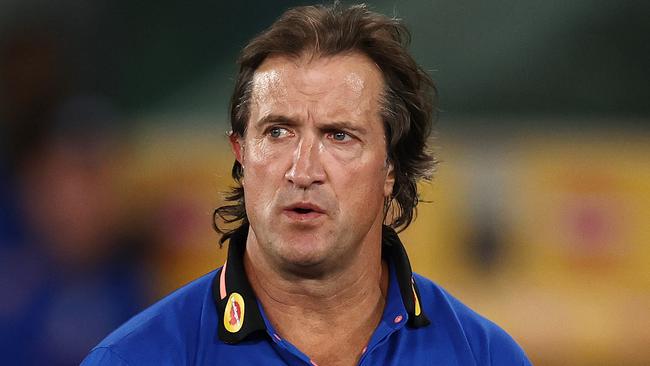 Luke Beveridge says he is only worried about what he can control as pressure mounts on his position at the Western Bulldogs. Picture: Michael Klein