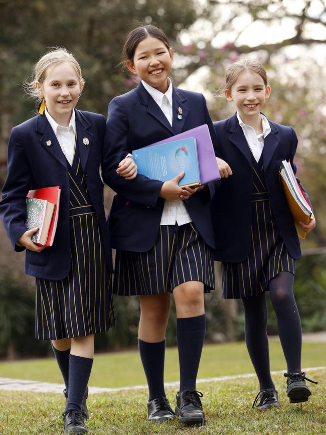 Girls at Ravenswood, a private school on Sydney’s upper north shore, perform well above the state and national average. Picture: Sam Ruttyn