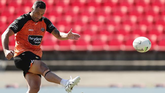 Tigers veteran Benji Marshall has a big decision to make at season’s end on whether or not he will play on beyond 2020. Picture: Mark Metcalfe/Getty Images