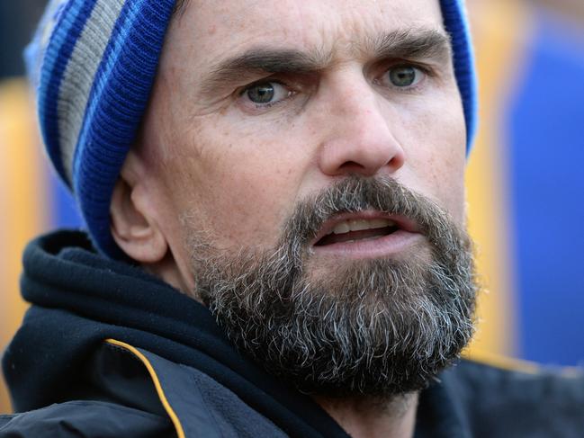 VAFA Premier section: De La Salle v Old Trinity at Waverley Oval, East Malvern. De La Salle coach Paul Satterley. Picture: AAP/ Chris Eastman