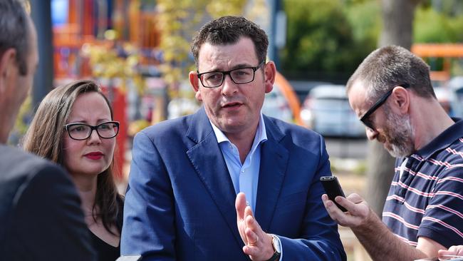 Premier Daniel Andrews in Morwell during a trip where he visited Hazelwood power station. Picture: Jason Edwards