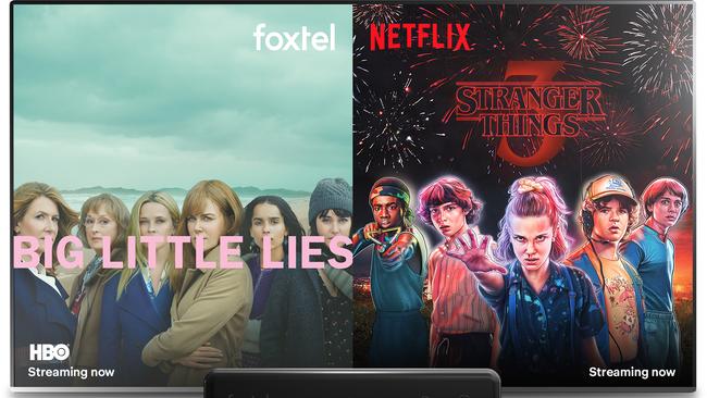 Screenshot showing the new Foxtel-Netflix partnership.